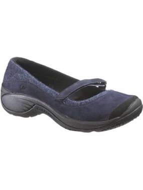 Merrell Encore Emme Navy Women’s Mary Jane Slip-on Shoes Wool and Nubuck Size 7